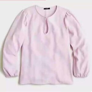 NWT J. Crew Tall sizes Puff-sleeve Satin-back
Crepe Top For Women